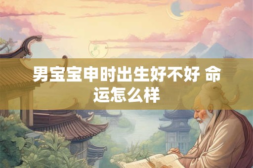 男宝宝申时出生好不好 命运怎么样