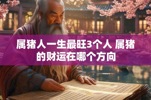 详细阅读:属猪人一生最旺3个人 属猪的财运在哪个方向 属猪人一生最旺3个人 属猪的财运在哪个方向