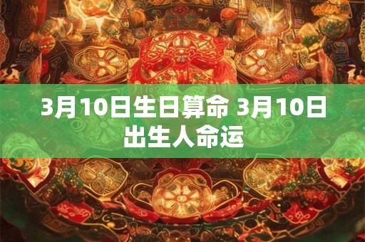 3月10日生日算命 3月10日出生人命运