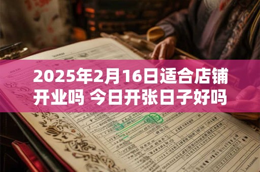 2025年2月16日适合店铺开业吗 今日开张日子好吗