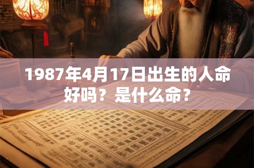 1987年4月17日出生的人命好吗？是什么命？