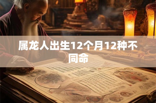属龙人出生12个月12种不同命