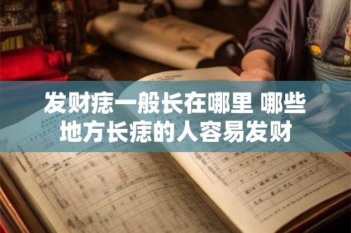 发财痣一般长在哪里 哪些地方长痣的人容易发财