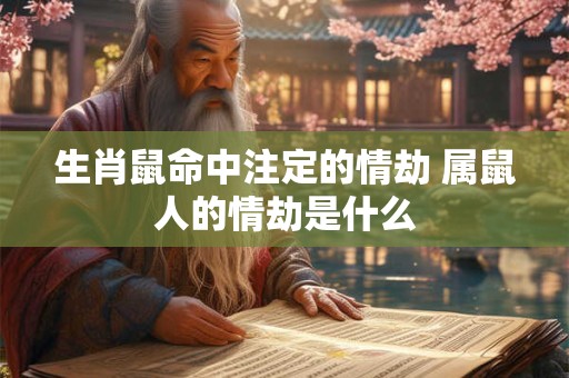 生肖鼠命中注定的情劫 属鼠人的情劫是什么