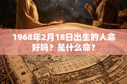 详细阅读:1968年2月18日出生的人命好吗?是什么命? 1968年2月18日出生的人命好吗?是什么命?
