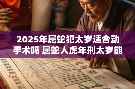 2025年属蛇犯太岁适合动手术吗 属蛇人虎年刑太岁能做手术吗