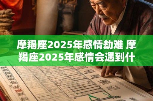 摩羯座2025年感情劫难 摩羯座2025年感情会遇到什么问题