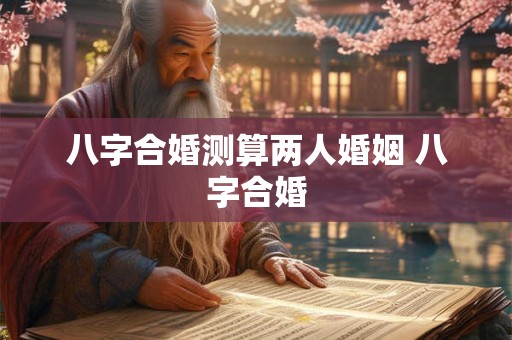 八字合婚测算两人婚姻 八字合婚