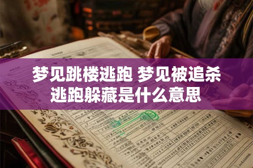 梦见跳楼逃跑 梦见被追杀逃跑躲藏是什么意思
