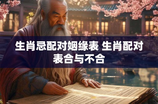 生肖忌配对姻缘表 生肖配对表合与不合