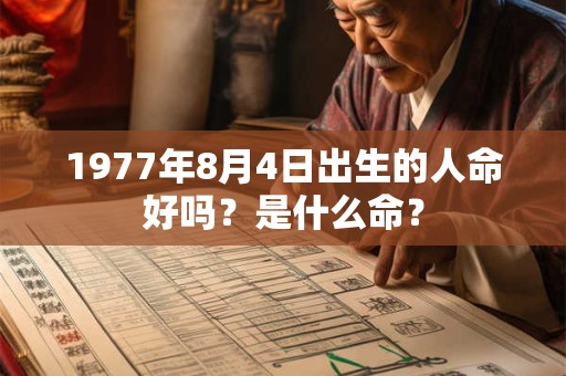 1977年8月4日出生的人命好吗？是什么命？