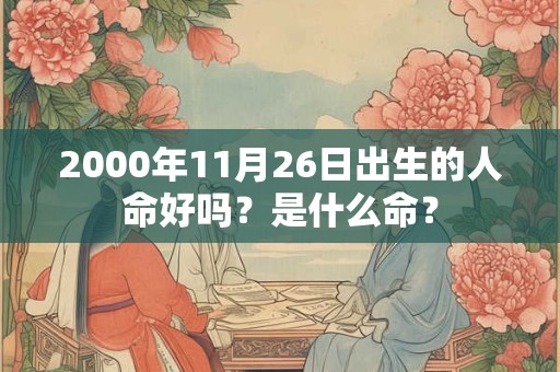 2000年11月26日出生的人命好吗？是什么命？