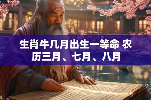生肖牛几月出生一等命 农历三月、七月、八月