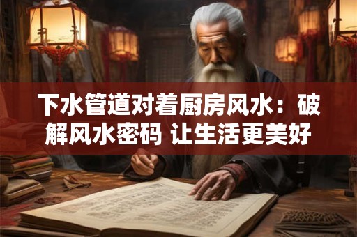 下水管道对着厨房风水:破解风水密码 让生活更美好 下水管道对着厨房风水:破解风水密码 让生活更美好