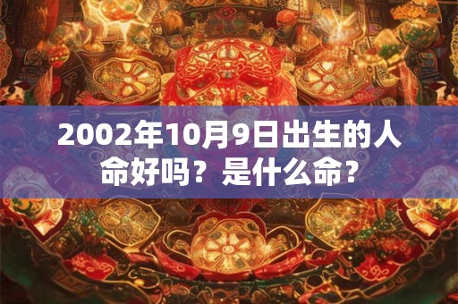 2002年10月9日出生的人命好吗？是什么命？