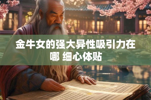 金牛女的强大异性吸引力在哪 细心体贴