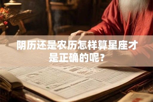 阴历还是农历怎样算星座才是正确的呢？