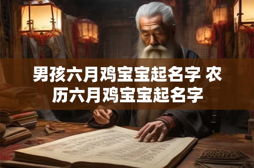 男孩六月鸡宝宝起名字 农历六月鸡宝宝起名字