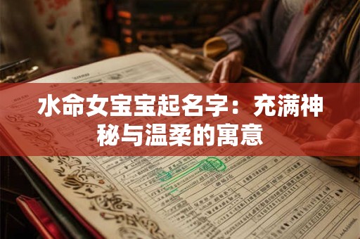 水命女宝宝起名字:充满神秘与温柔的寓意 水命女宝宝起名字:充满神秘与温柔的寓意