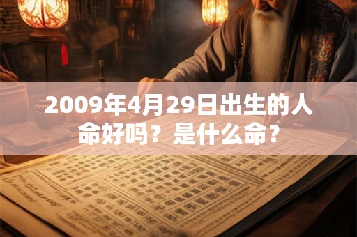 2009年4月29日出生的人命好吗？是什么命？