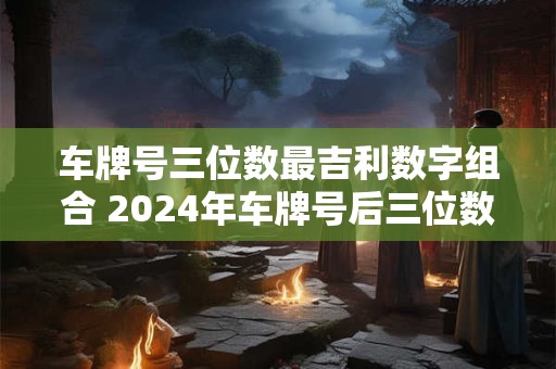 车牌号三位数最吉利数字组合 2024年车牌号后三位数最吉利的组合