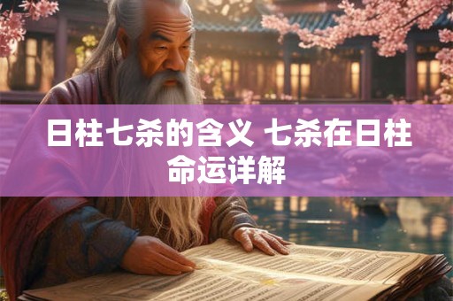 日柱七杀的含义 七杀在日柱命运详解
