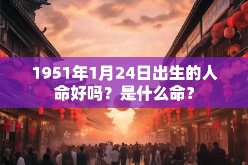 1951年1月24日出生的人命好吗？是什么命？