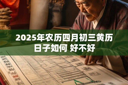 2025年农历四月初三黄历日子如何 好不好 2025年农历四月初三黄历日子如何 好不好