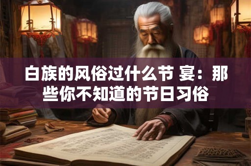 白族的风俗过什么节 宴：那些你不知道的节日习俗