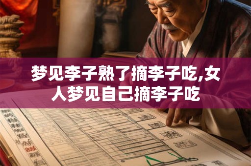 梦见李子熟了摘李子吃,女人梦见自己摘李子吃