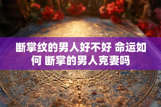 断掌纹的男人好不好 命运如何 断掌的男人克妻吗