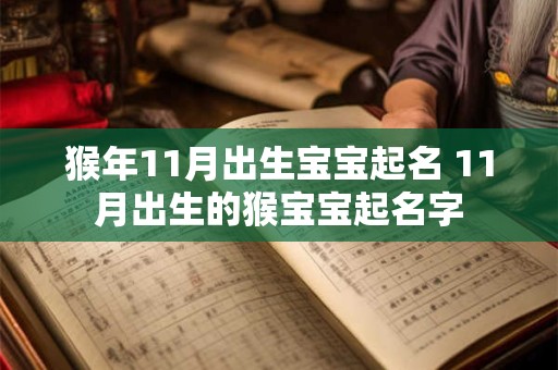 猴年11月出生宝宝起名 11月出生的猴宝宝起名字