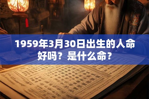 1959年3月30日出生的人命好吗？是什么命？