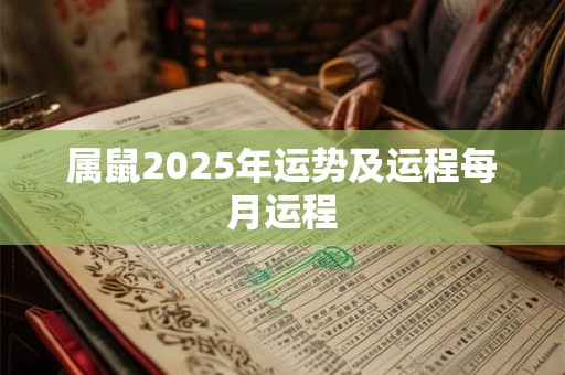 属鼠2025年运势及运程每月运程