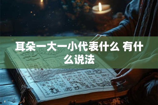 耳朵一大一小代表什么 有什么说法