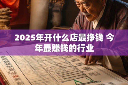 2025年开什么店最挣钱 今年最赚钱的行业