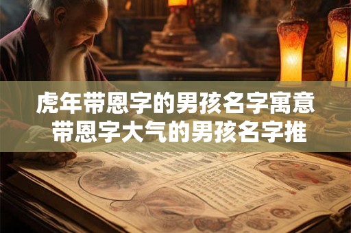 虎年带恩字的男孩名字寓意 带恩字大气的男孩名字推荐