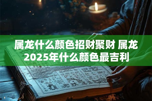属龙什么颜色招财聚财 属龙2025年什么颜色最吉利