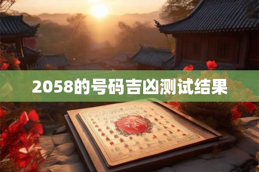 2058的号码吉凶测试结果
