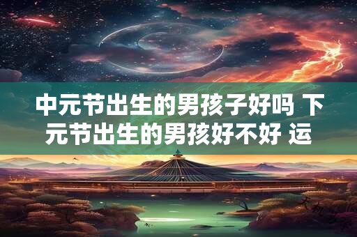 中元节出生的男孩子好吗 下元节出生的男孩好不好 运气好吗