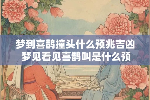 梦到喜鹊撞头什么预兆吉凶 梦见看见喜鹊叫是什么预兆