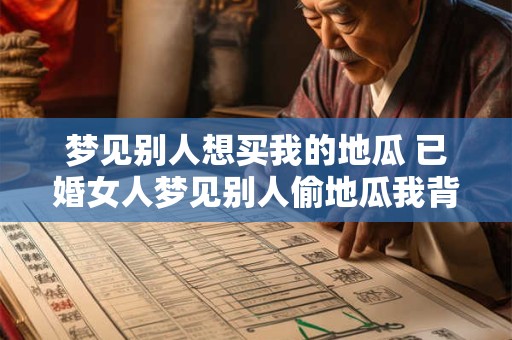 梦见别人想买我的地瓜 已婚女人梦见别人偷地瓜我背回家