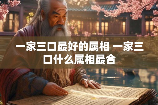 一家三口最好的属相 一家三口什么属相最合