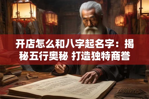 开店怎么和八字起名字:揭秘五行奥秘 打造独特商誉 开店怎么和八字起名字:揭秘五行奥秘 打造独特商誉