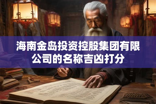 海南金岛投资控股集团有限公司的名称吉凶打分 海南金岛投资控股集团有限公司的名称吉凶打分