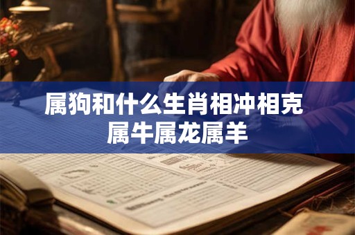 属狗和什么生肖相冲相克 属牛属龙属羊