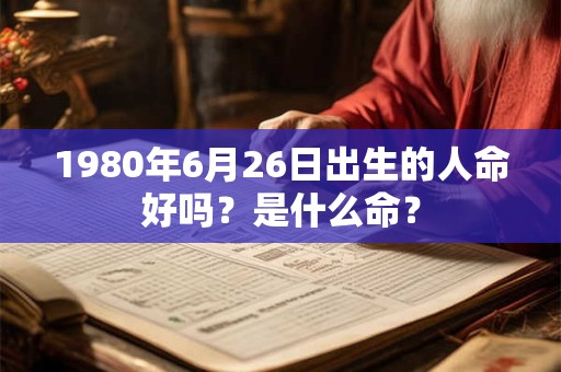 1980年6月26日出生的人命好吗？是什么命？