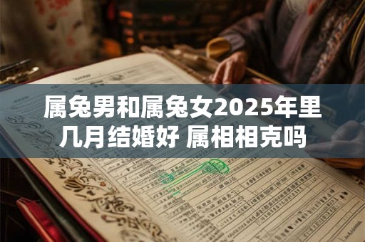 属兔男和属兔女2025年里几月结婚好 属相相克吗