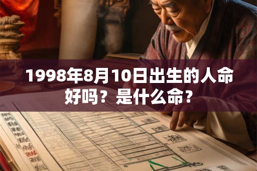1998年8月10日出生的人命好吗？是什么命？