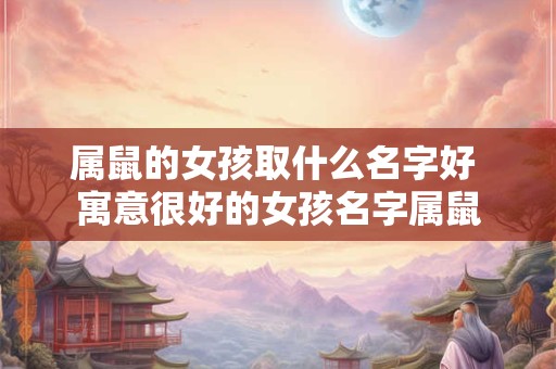 属鼠的女孩取什么名字好 寓意很好的女孩名字属鼠